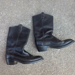 Mason Western Black western cowboy Leather Boots